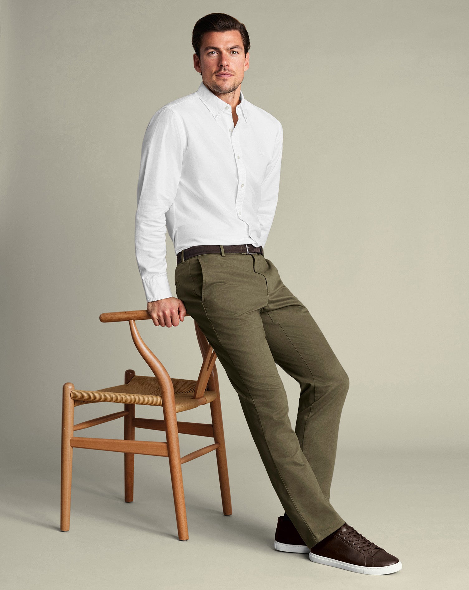 Ultimate Non Iron Chinos Green