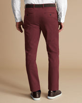 Ultimate Non Iron Chinos Maroon Red