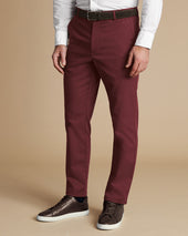 Ultimate Non Iron Chinos Maroon Red