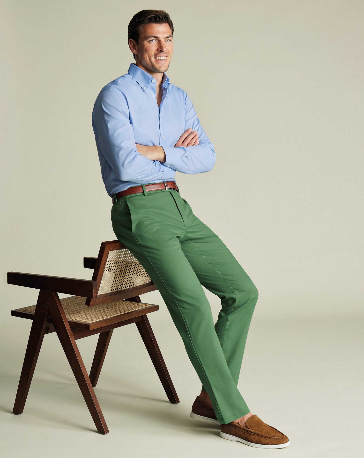 Ultimate Non Iron Chinos Green