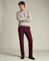 Ultimate Non Iron Chinos Dark Pink