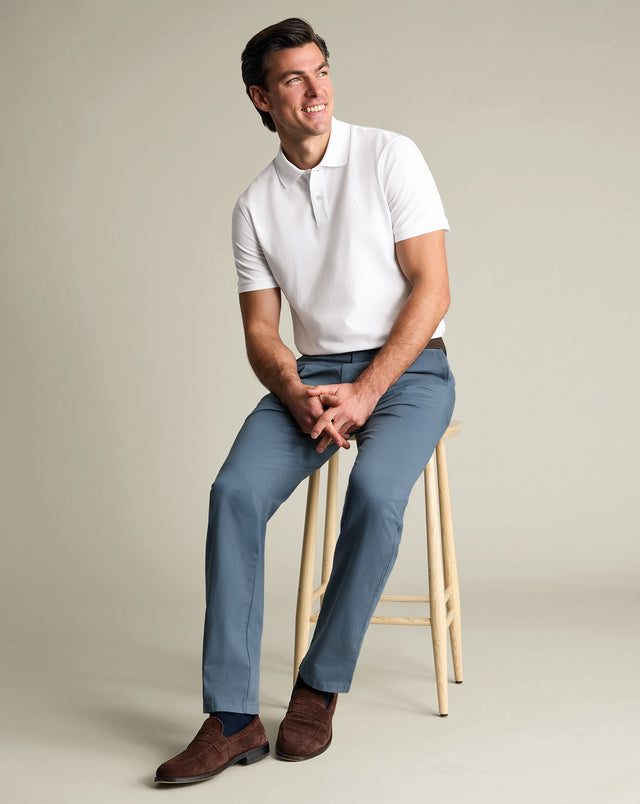 Casual Stretch Chinos – Airforce Blue