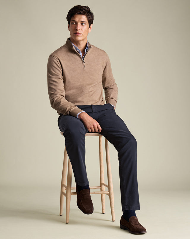 Casual Stretch Chinos - Navy