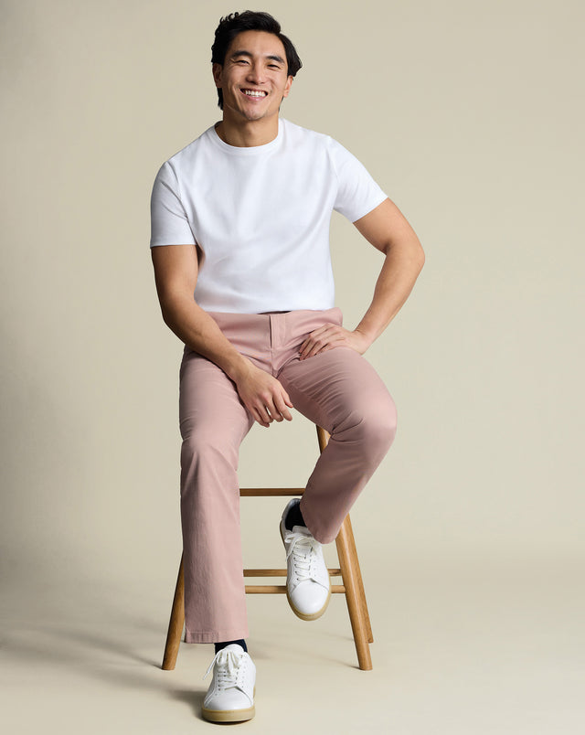 Casual Stretch Chinos – Pink