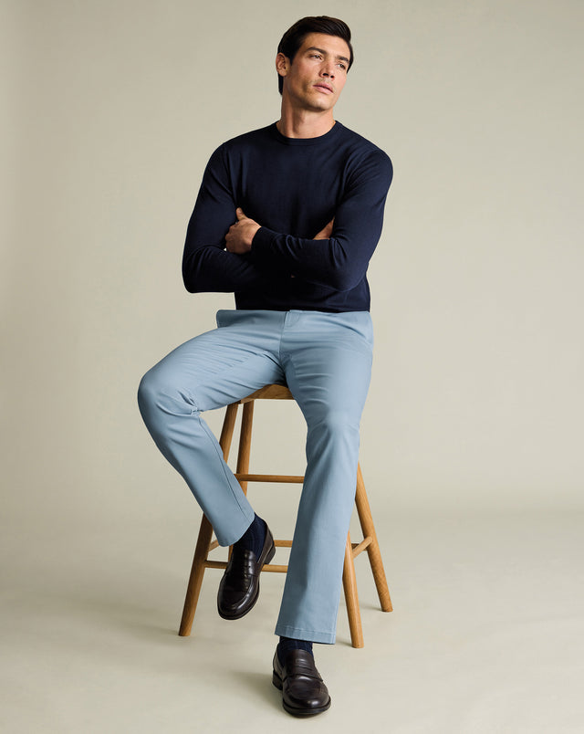 Ultimate Non-Iron Chinos – Light Blue