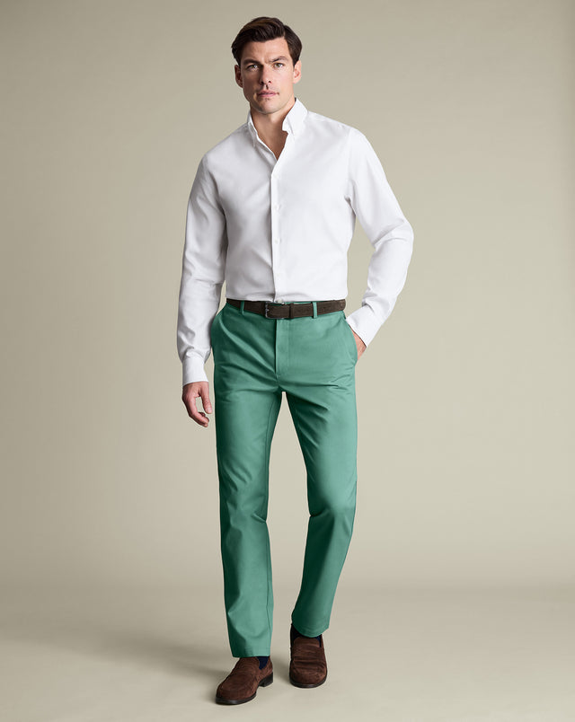 Ultimate Non-Iron Chinos – Mid Green