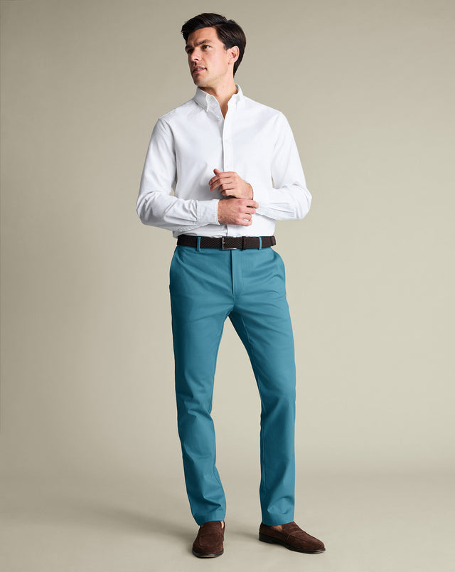 Ultimate Non-Iron Chinos – Teal Green
