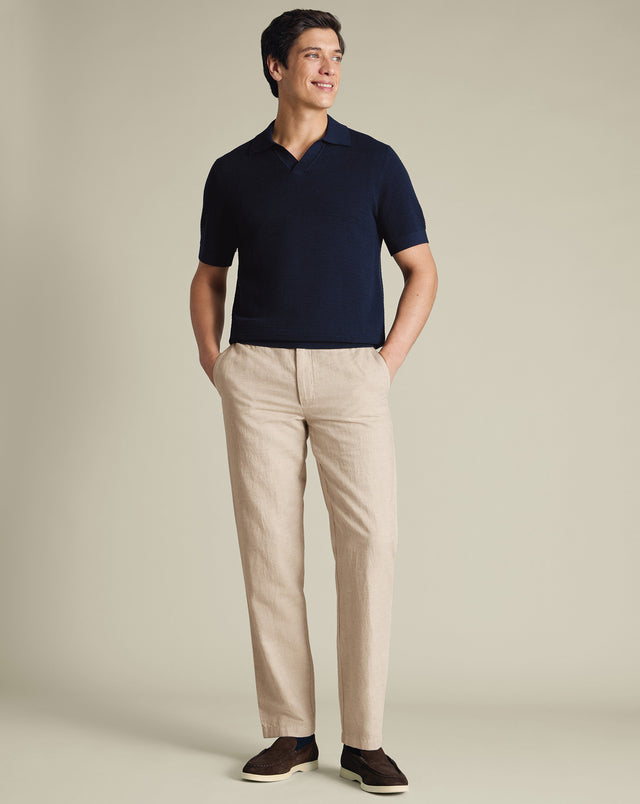 Linen Cotton Chinos – Stone
