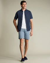 Cotton Linen Shorts – Light Blue