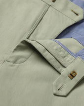 Cotton Linen Shorts Light Green
