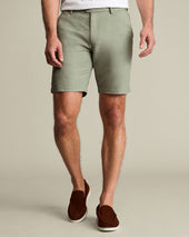 Cotton Linen Shorts Light Green