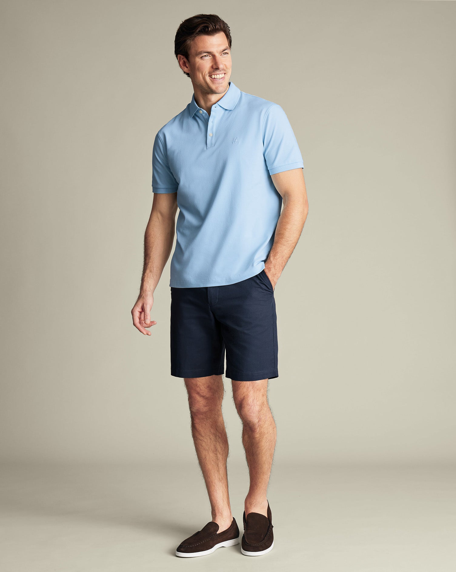 Cotton Linen Shorts Ink Blue