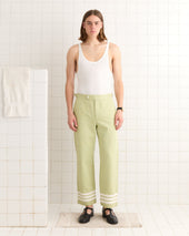 Tri-Stripe Trousers - Green/Cream