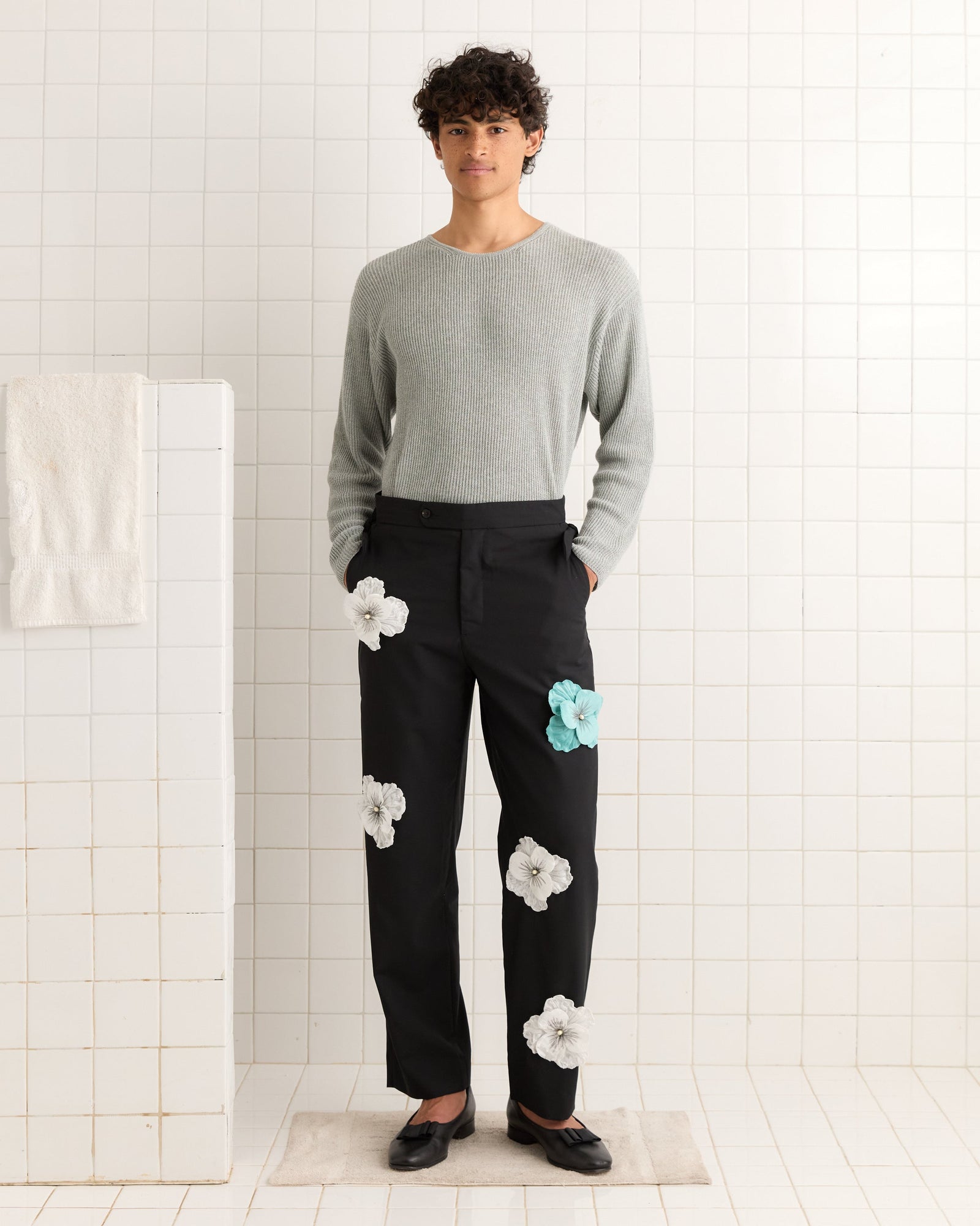 Tropical Wool Pansy Trousers