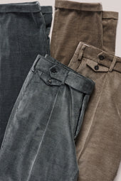 Italian Corduroy Gurkha Trouser - Slate