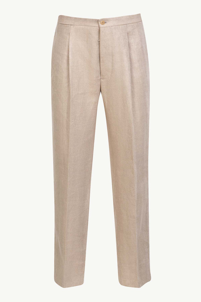 Vito Trousers in Linen Herringbone