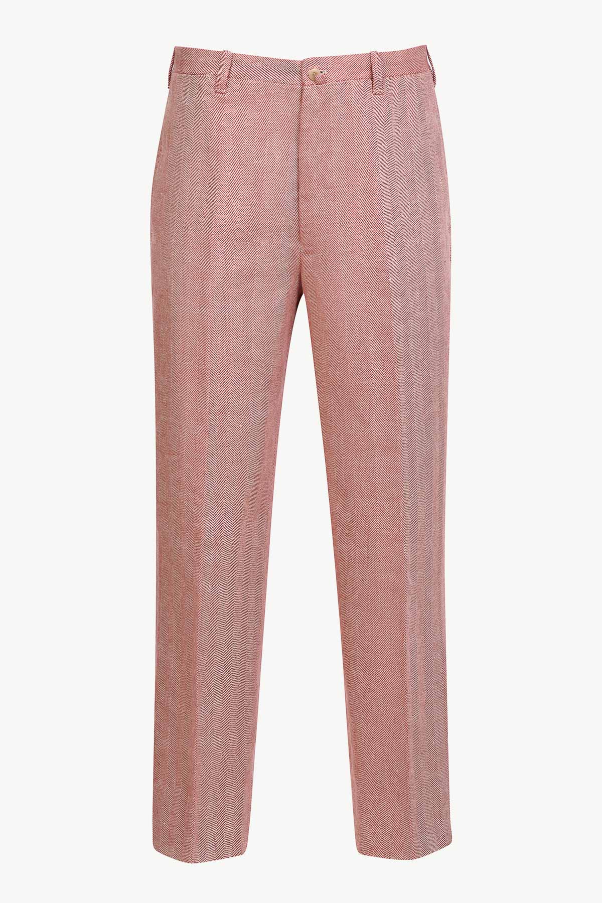 Felice Trousers In Linen Herringbone