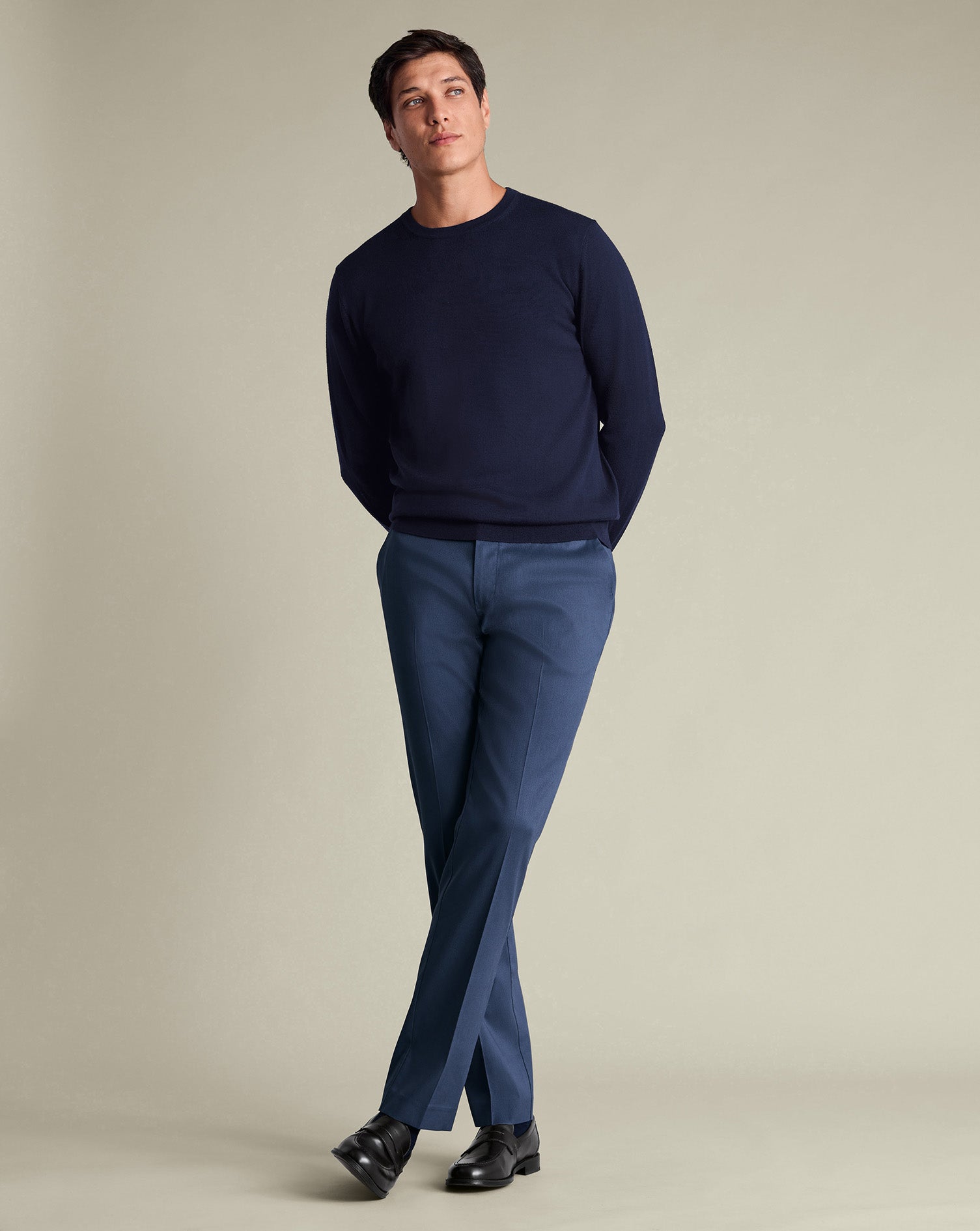 Smart Texture Pants Blue