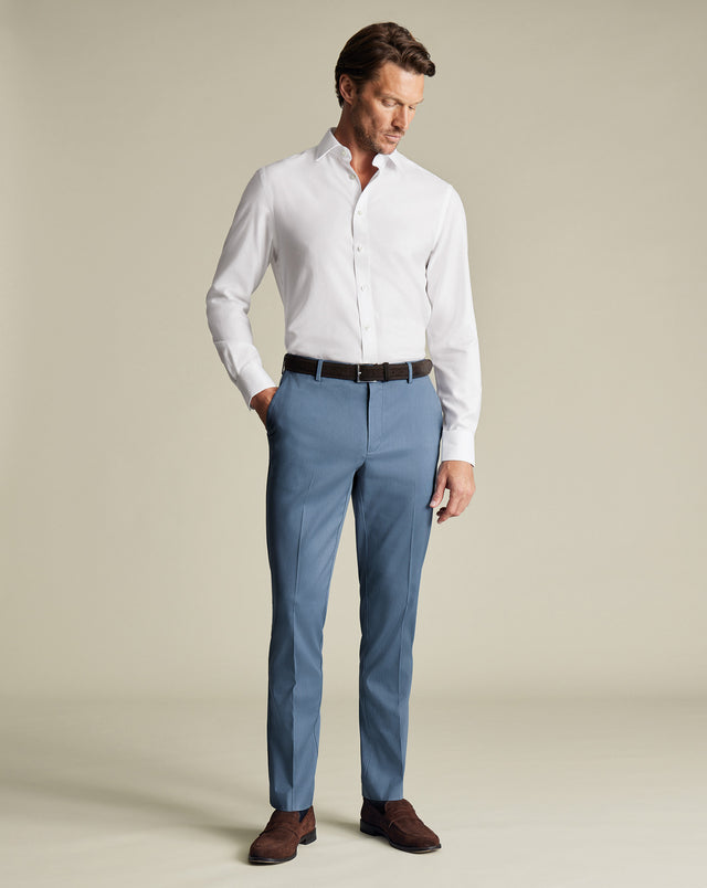 Smart Texture Pants - Airforce Blue