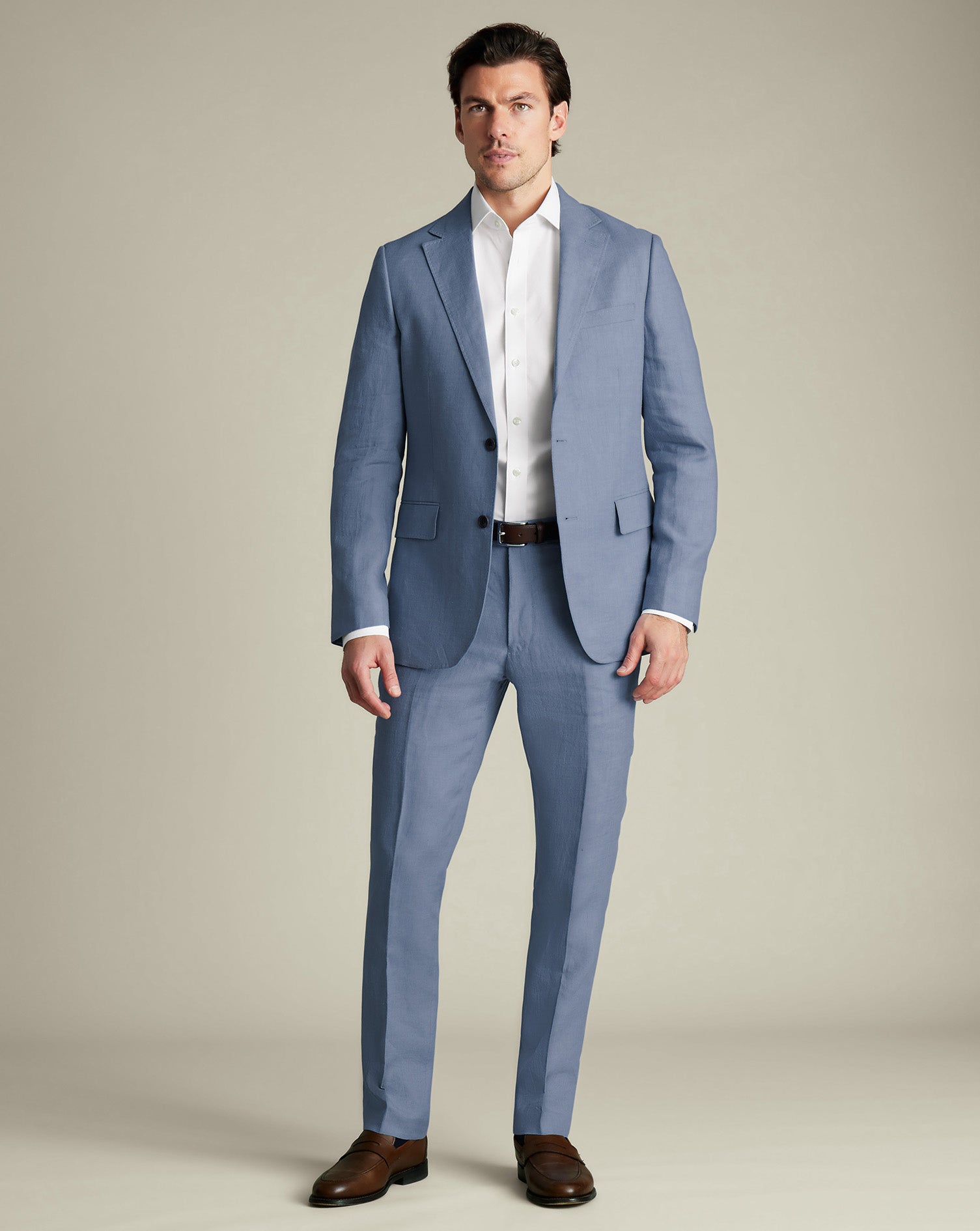 Pure Linen Suit Airforce