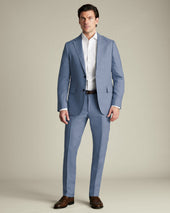 Pure Linen Suit - Airforce Blue