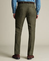 Pantalon En Lin Vert