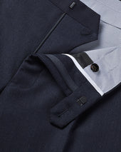 Wool Stretch Pleated Trousers