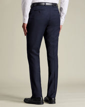 Wool Stretch Pleated Trousers