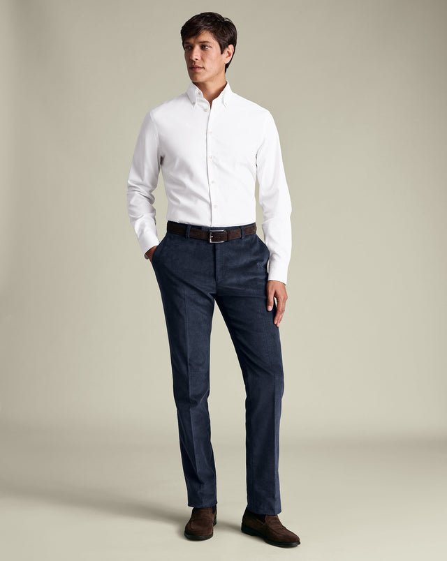 Corduroy Stretch Trousers - Navy