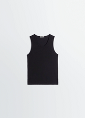 Rib Tank Top In Cotton Jersey