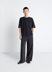 Boxy Short Sleeve T Shirt In Jersey