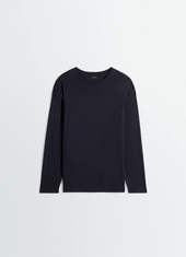 Ls T Shirt In Cotton Silk