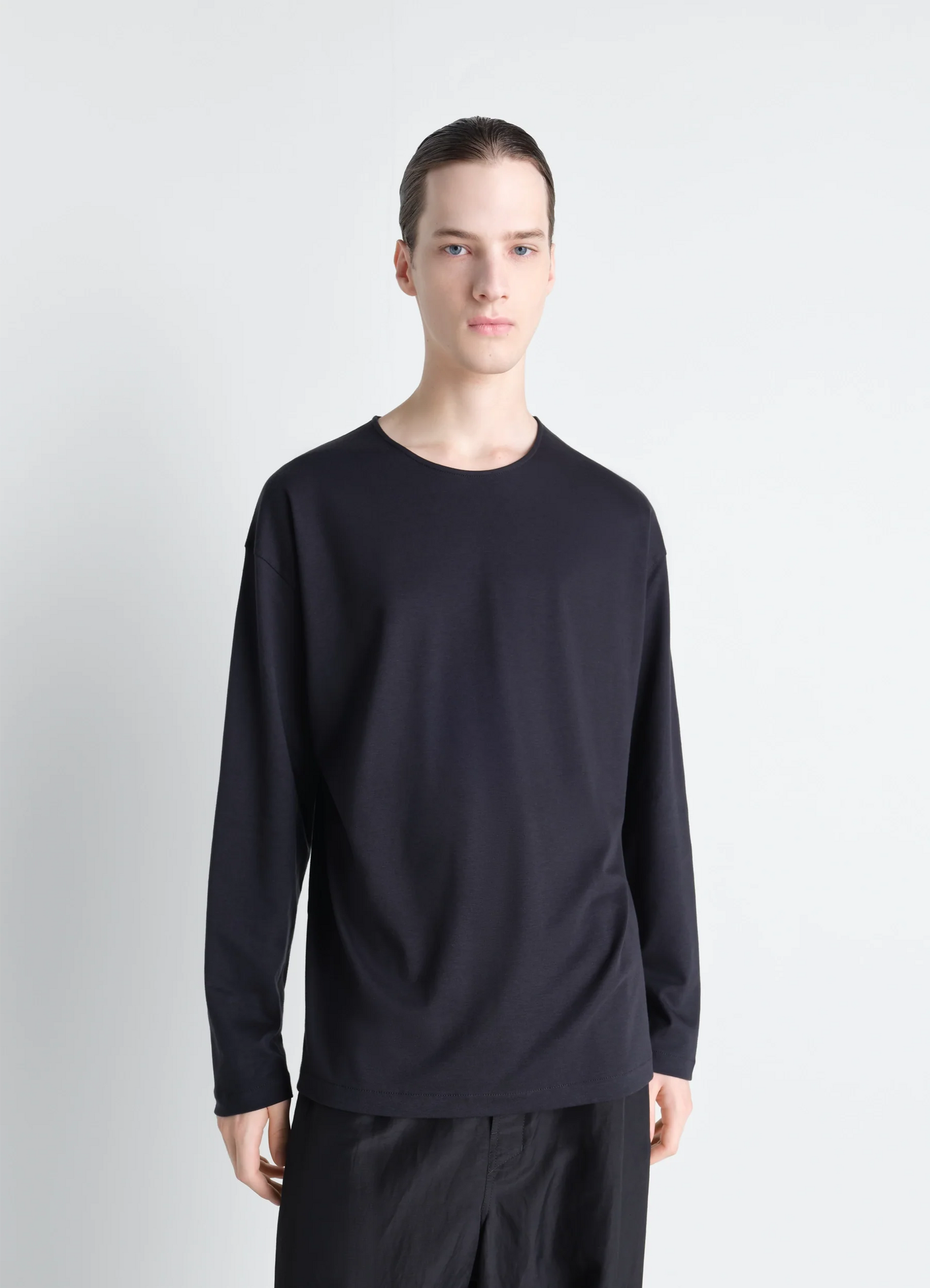 Ls T Shirt In Cotton Silk