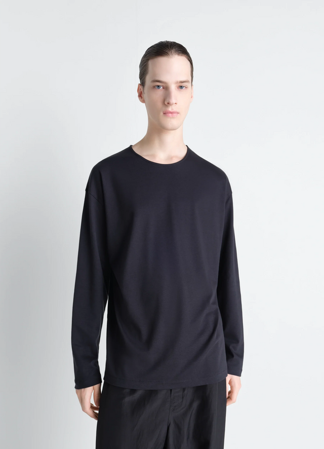 LS T-SHIRT IN COTTON SILK