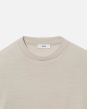 T Shirt Roundneck Jersey Wool Talc