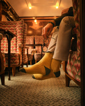 Tucci Travel Sock Yellow Olive Green