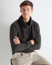 Tucci Superfine Herringbone Scarf Dark Grey