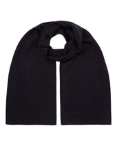 TUCCI SUPERFINE HERRINGBONE SCARF Navy Blue