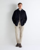 TUCCI CASHMERE UTILITY JACKET Dark Navy Blue