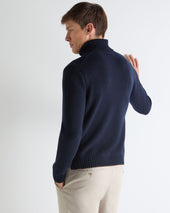TUCCI CHUNKY ROLL NECK Navy Blue