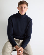 TUCCI CHUNKY ROLL NECK Navy Blue