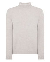 Tucci Chunky Roll Neck Pebble Grey