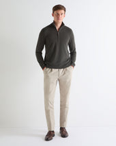 TUCCI HALF ZIP Arabica Khaki Green