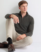 TUCCI HALF ZIP Arabica Khaki Green