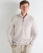 Tucci Half Zip Pebble Grey