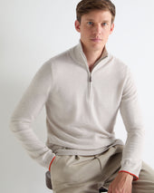 Tucci Half Zip Pebble Grey