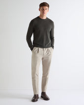 TUCCI ROUND NECK SWEATER Arabica Khaki Green