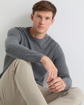Tucci Round Neck Sweater Elephant Grey