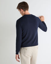 TUCCI ROUND NECK SWEATER Navy Blue
