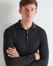 Tucci Superfine Polo Shirt Dark Grey